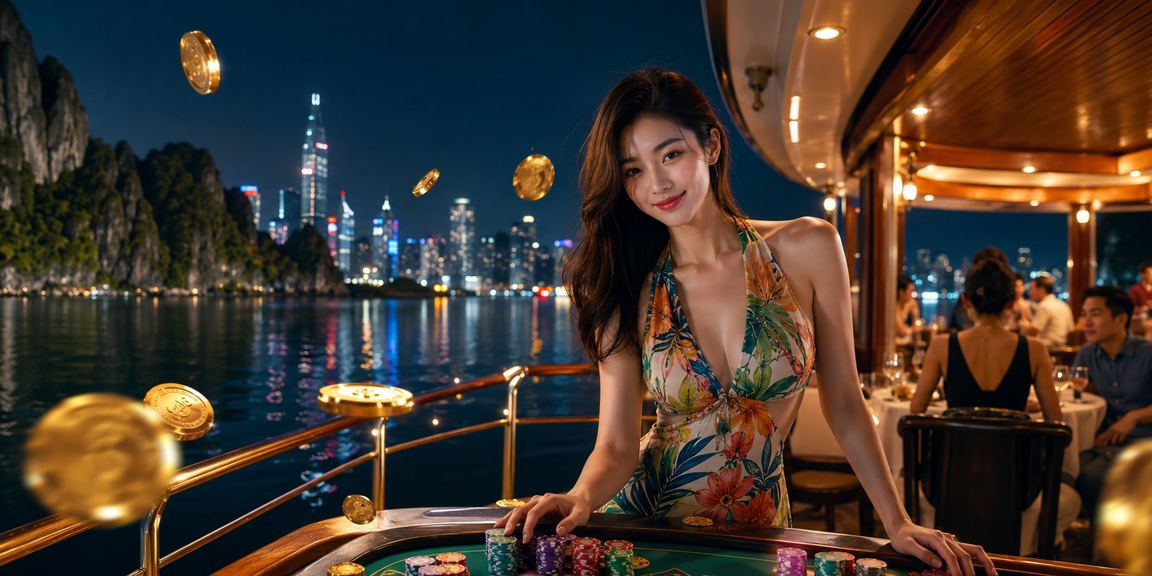 Người chơi Việt Nam thư giãn trải nghiệm casino trực tuyến tại vịnh Hạ Long