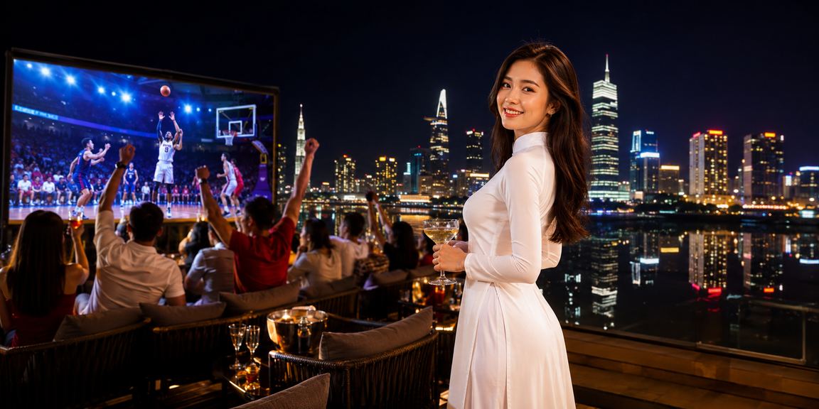 Người phụ nữ TP.HCM mặc áo dài xem bóng rổ và trò chơi trực tuyến trên điện thoại